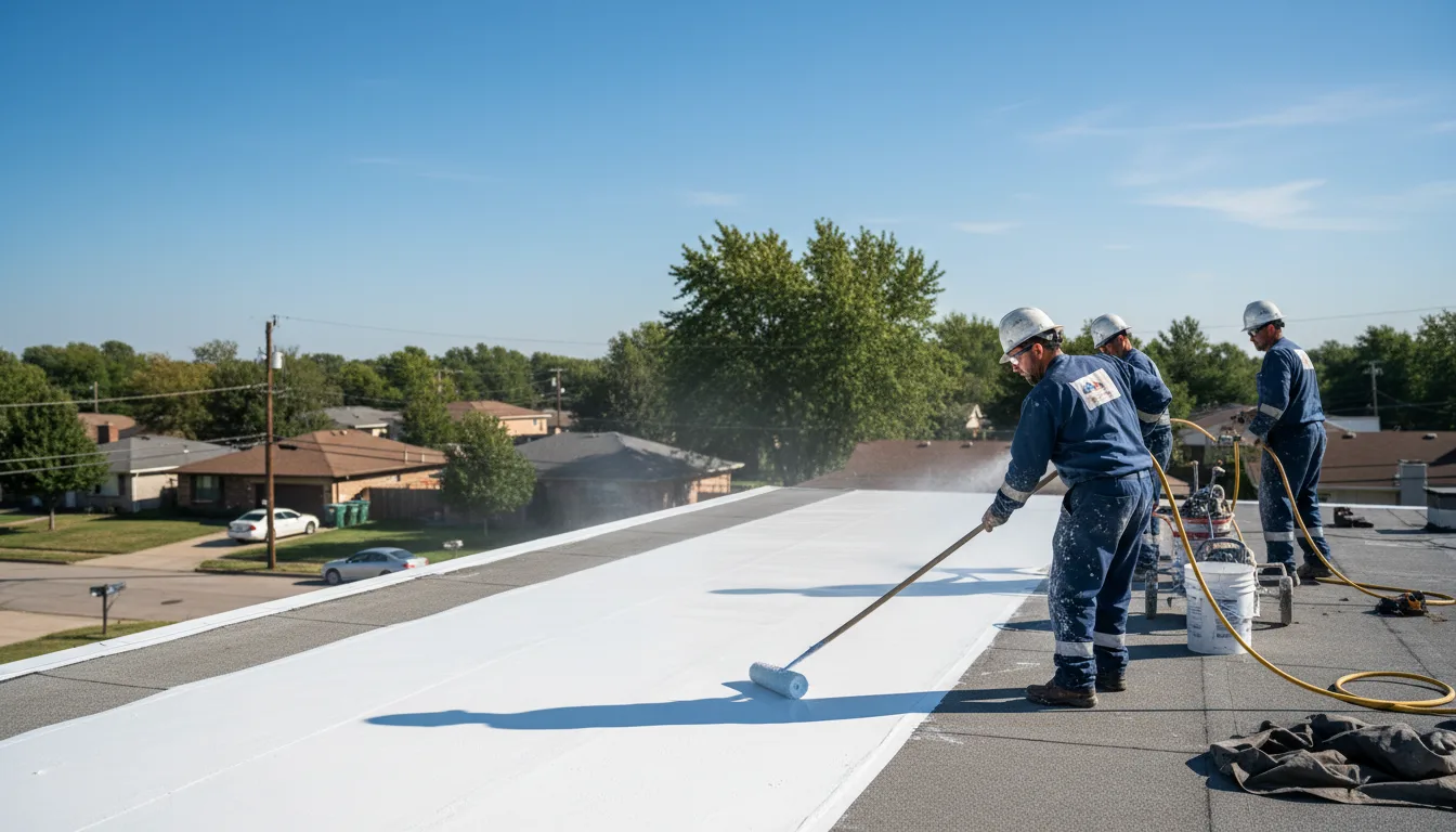 Commercial roof coating in New Llano, LA near me